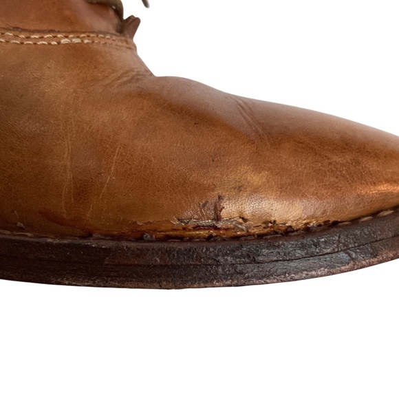 Patricia Nash Anna Block Heel Oxford Italian Leather Shoes Carmel Brown - Picture 10 of 16